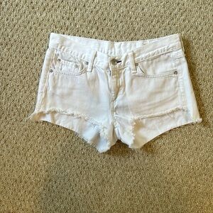 Rag & Bone White Jean Shorts